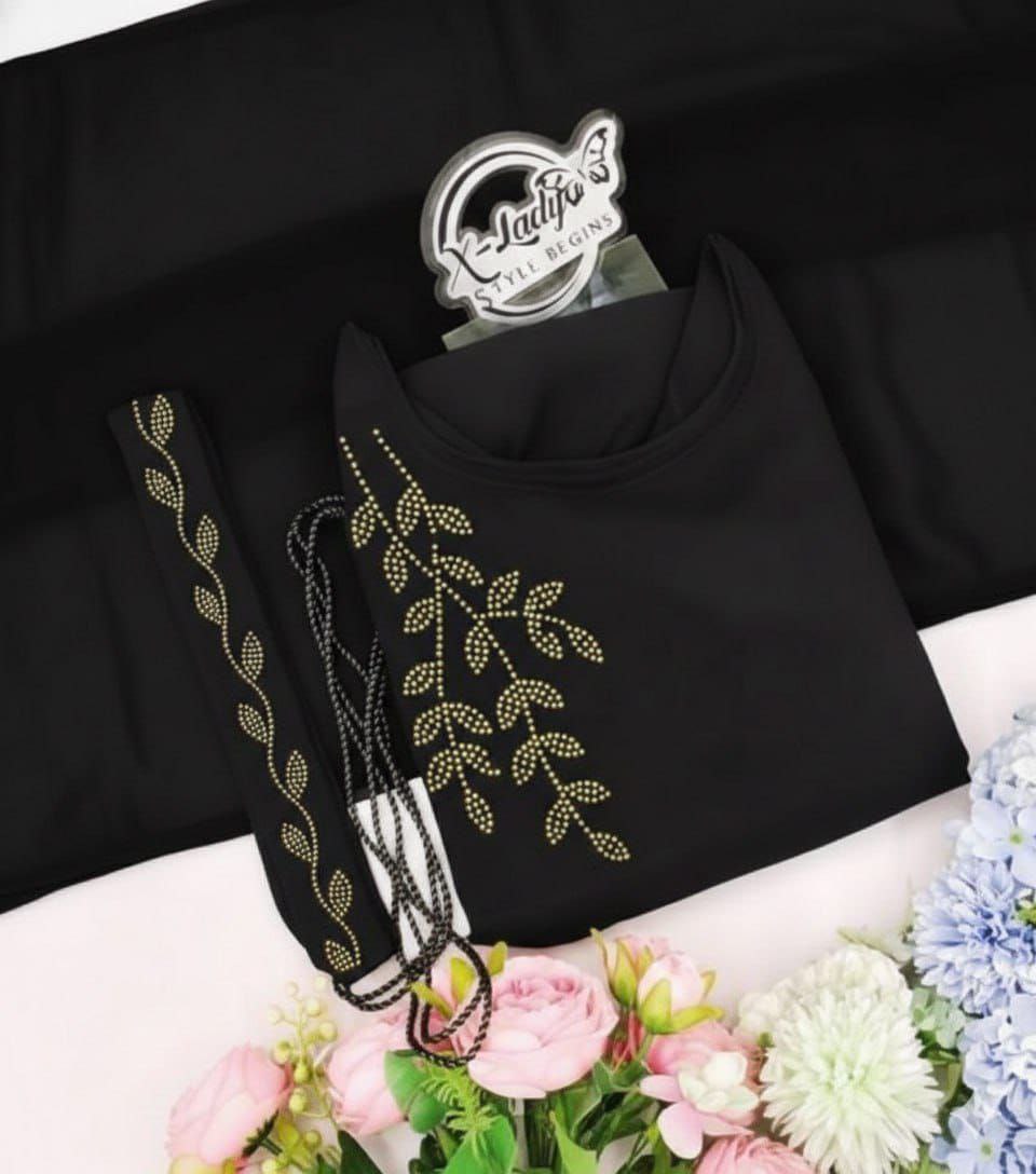 Elegant Black Embroidered Anarkali Suit with Statement Waist Belt