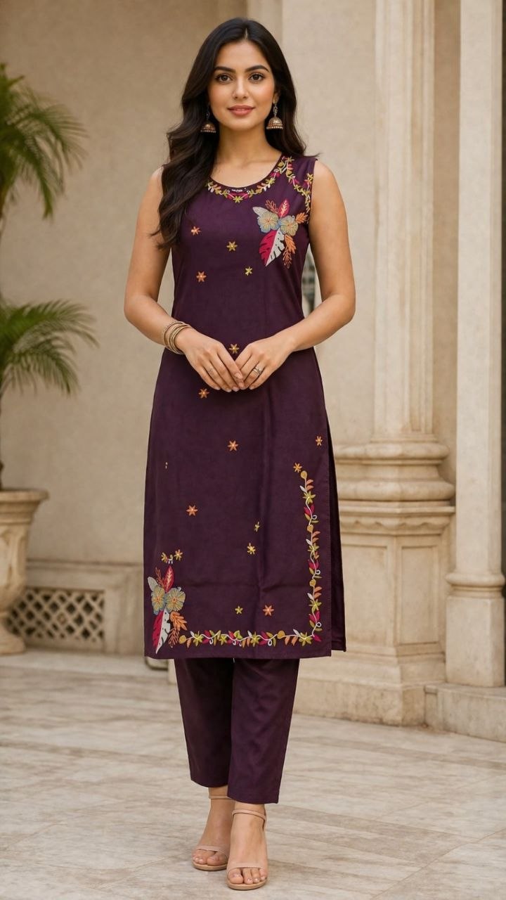 Desert Mirage Hand-Block Geometric Cotton Kurta & Tapered Pant Set
