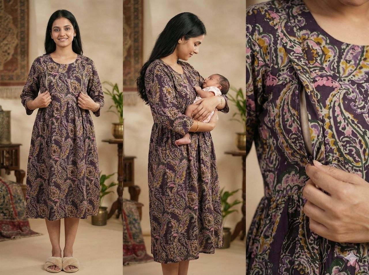 Gilded Serenity: Ornate V-Neck Velvet Co-ord Set