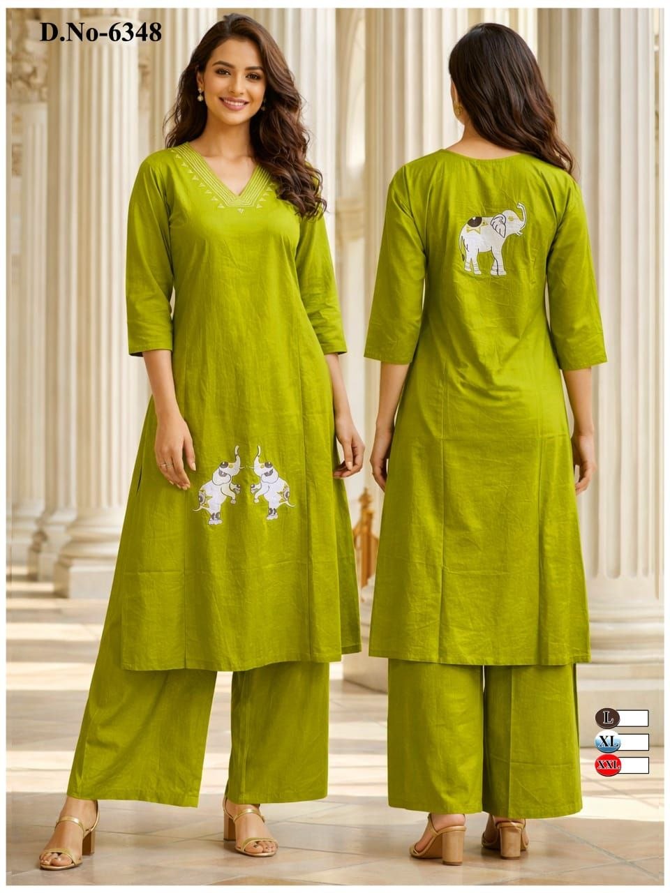 Maroon Dabbu Cotton Kurta Set with Handcrafted Embroidery