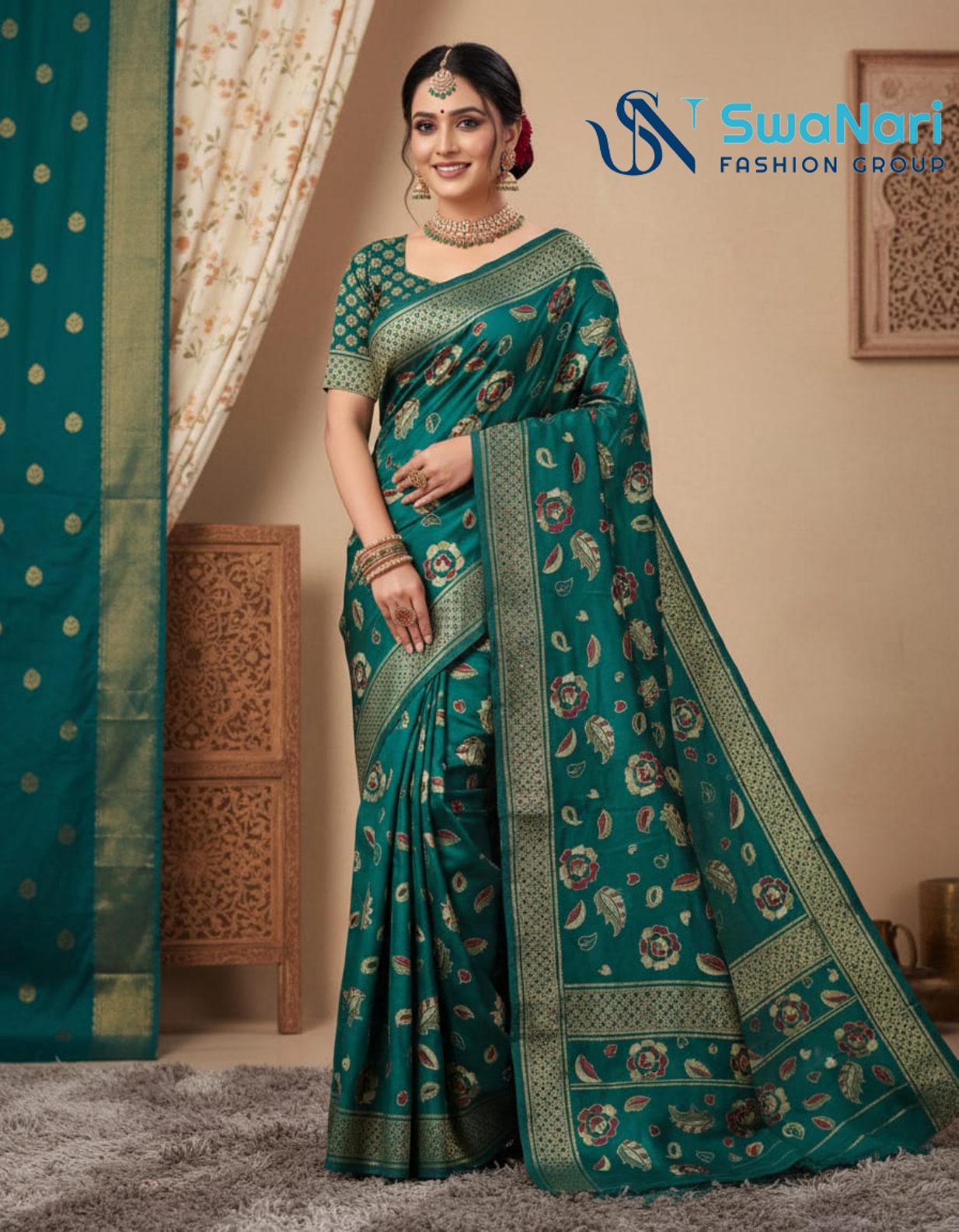 Classic Crimson Banarasi Silk Saree