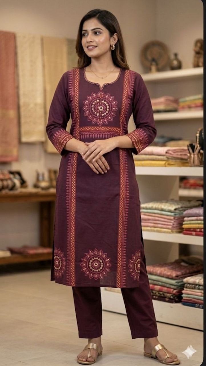 Artisanal Heritage Cotton Co-ord Collection | Elegant Kurta & Trouser Sets for Work & Festivities
