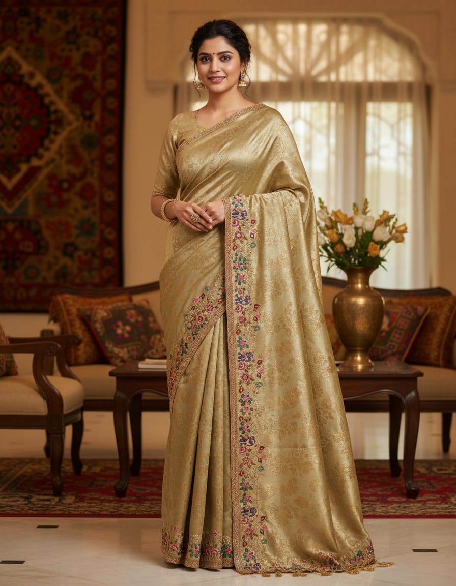 Elegant Lavender and Silver Designer Saree