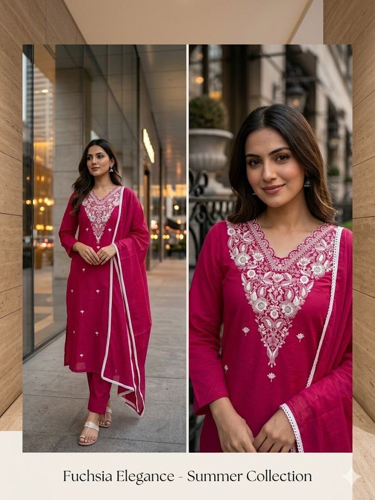 The Aari Collection: Intricately Embroidered Scalloped Suit Set