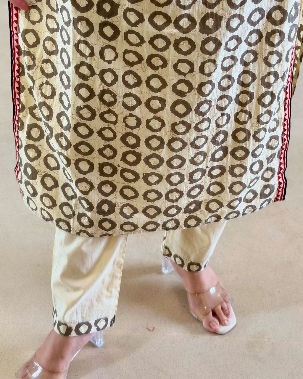 Royal Maroon Ajrakh Print Kurta Set with Elegant Dupatta