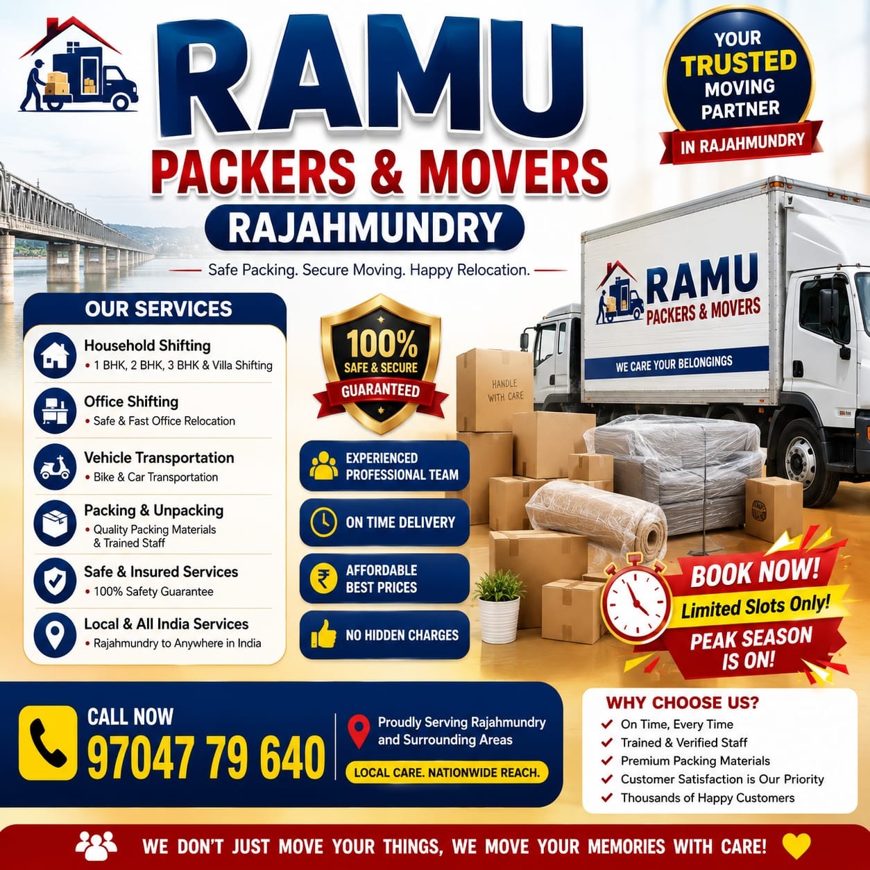 Ramu packers & movers Rajahmundry