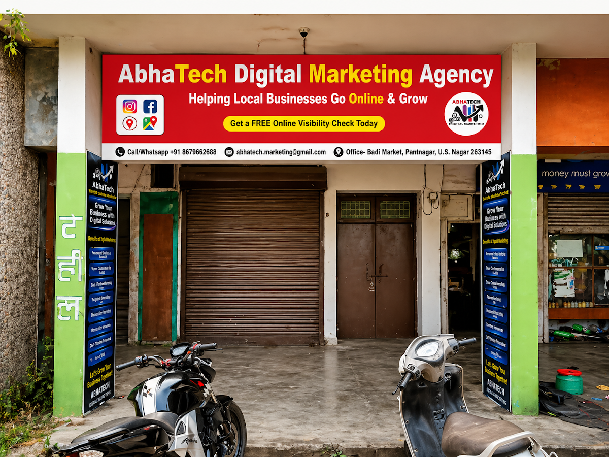 AbhaTech Digital Marketing Agency Web/Graphic Design & Development services in Rudarpur Pantnagar