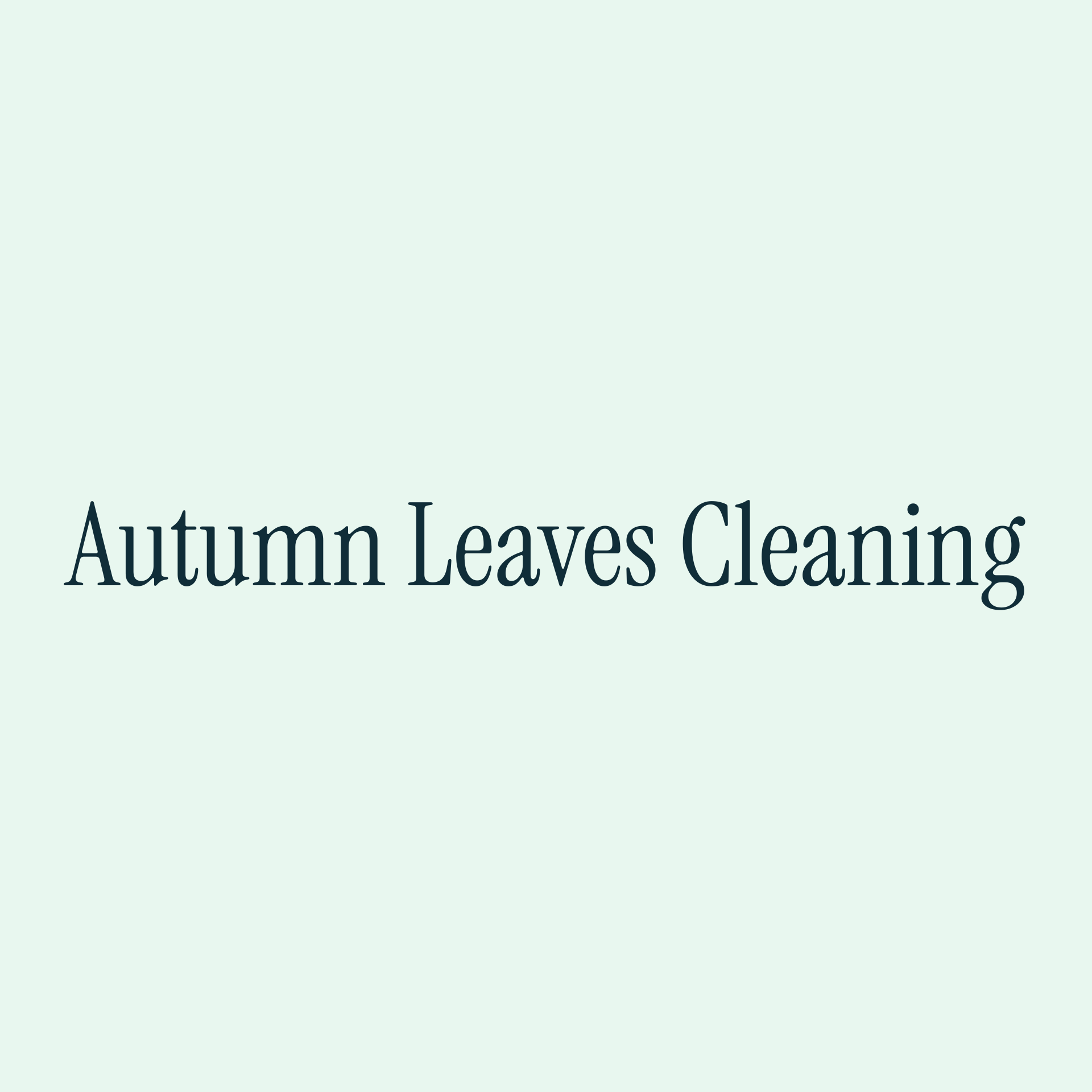 Autumn Leaves Cleaning