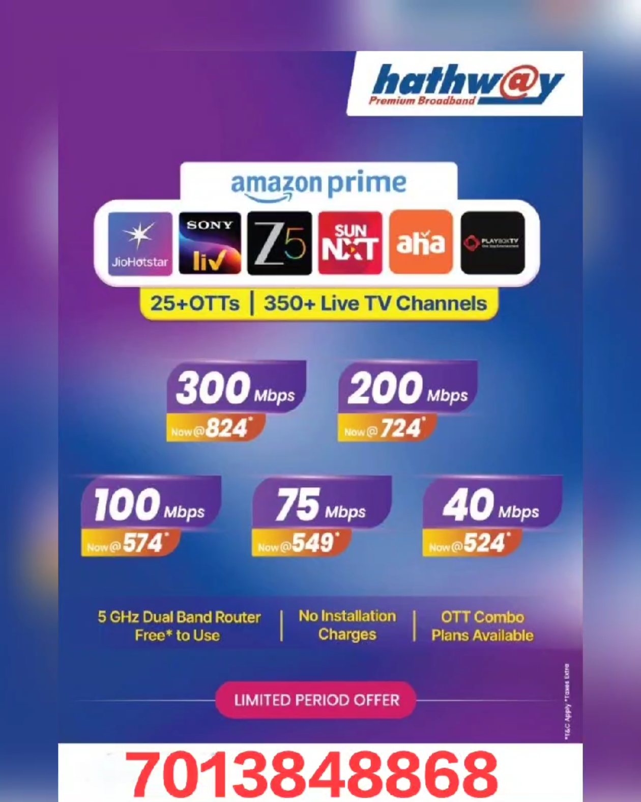 Hathway Broadband Call 7013848868 photo 2