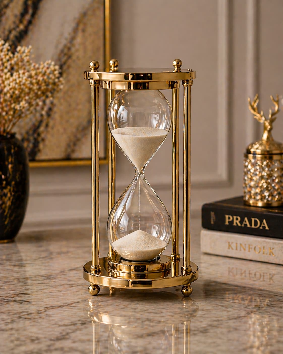 Regal Gold Frame Hourglass