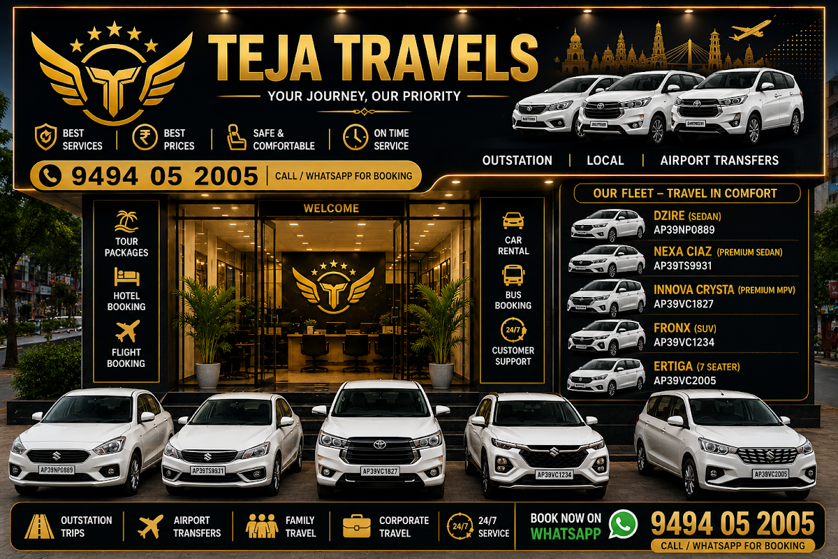 TEJA TRAVELS VIJAYAWADA - Car & Taxi Services