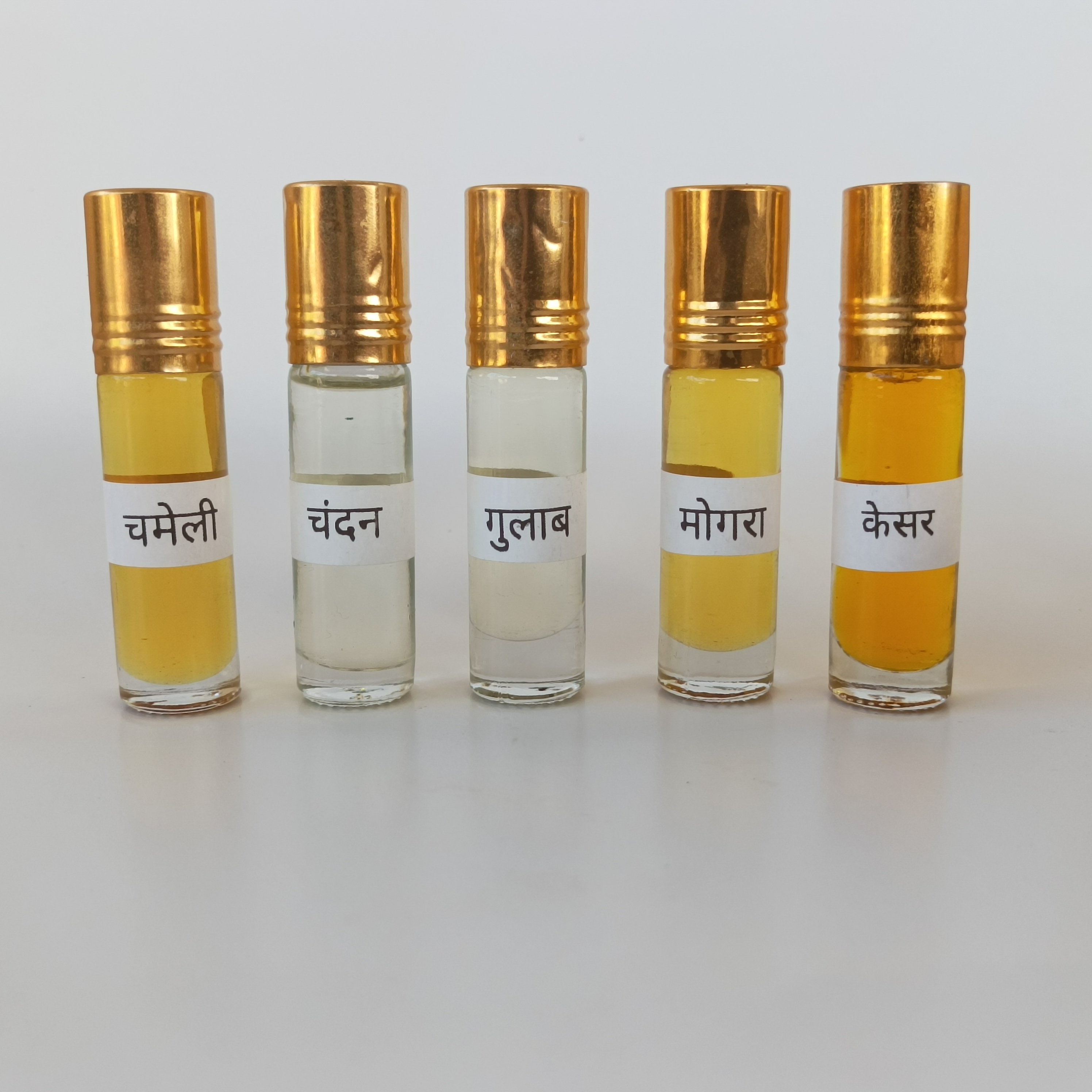 Chameli | Chandan | Gulab | Mogra | Kesar - Ittar combo 6ml each