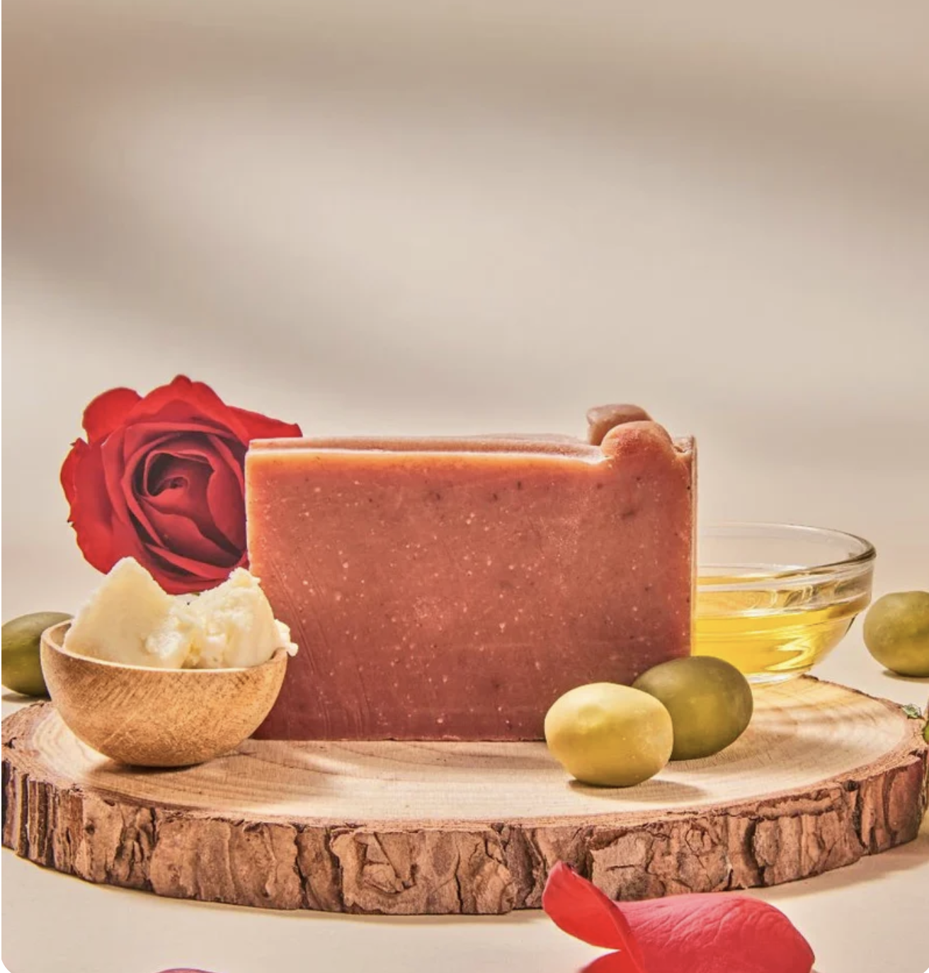 Rose Pink Clay Bath Bar Mini 75g