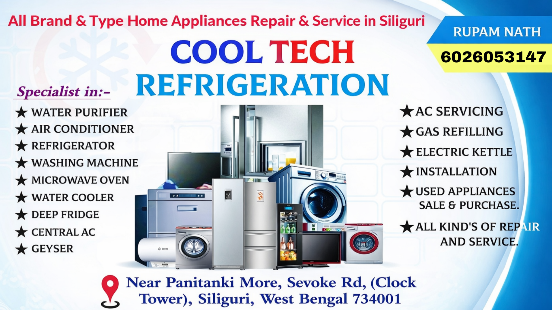 COOL TECH REFRIGERATION - AC REPAIR SERVICE IN SILIGURI