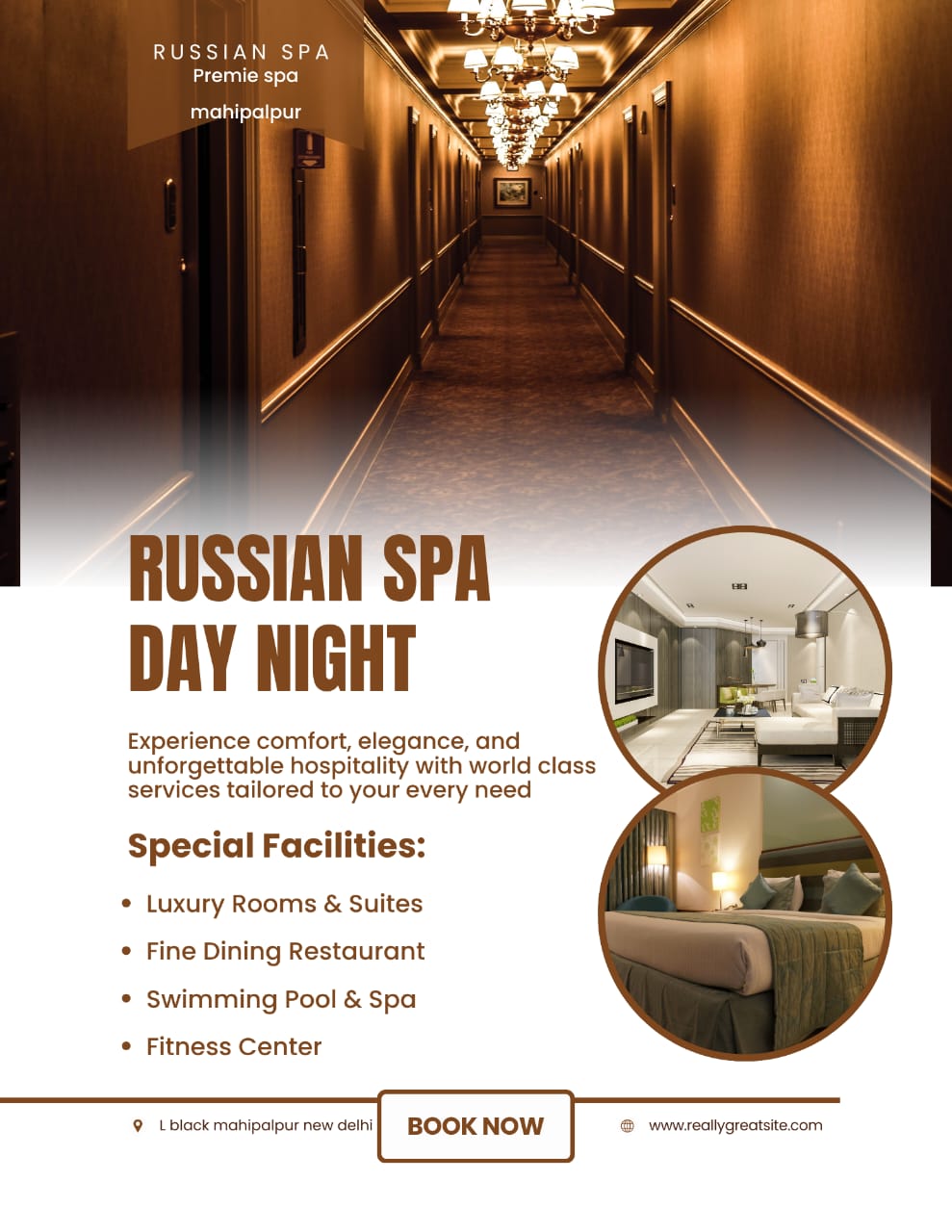 Russian Spa day night mahipalpur logo
