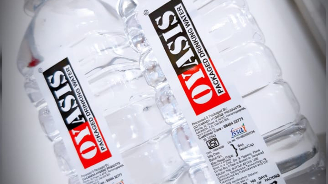 Oyasis packaged drinking water
