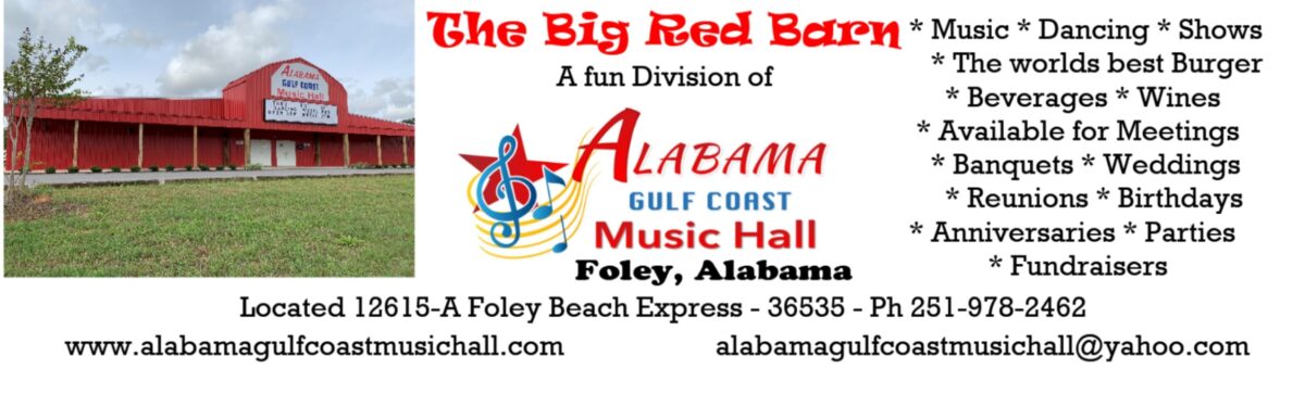 Alabama Gulf Coast Music Hall - THE BIG RED BARN - Foley logo