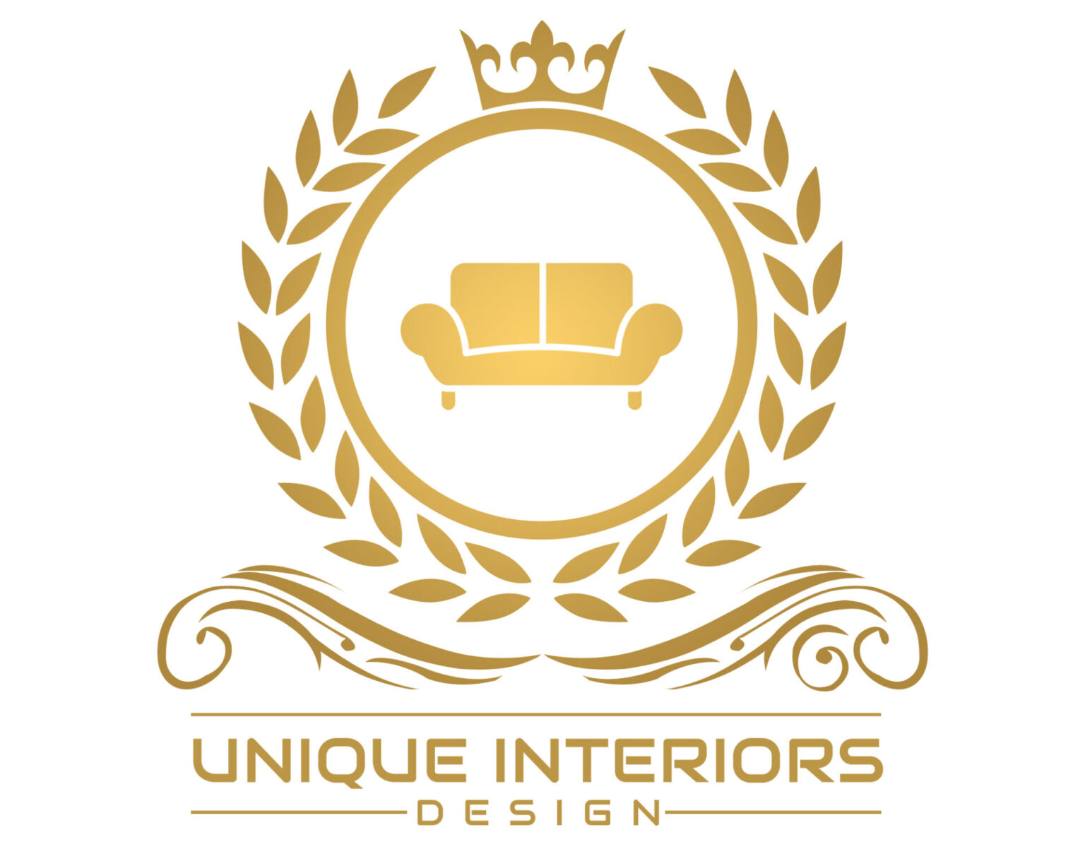 UNIQUE INTERIORS DESIGN Furniture Upholstery and curtains work logo