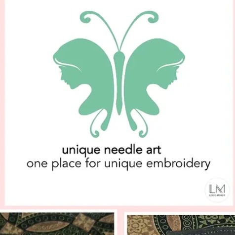 Unique Needle art logo