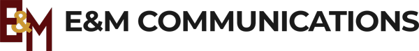 E & M Communications logo