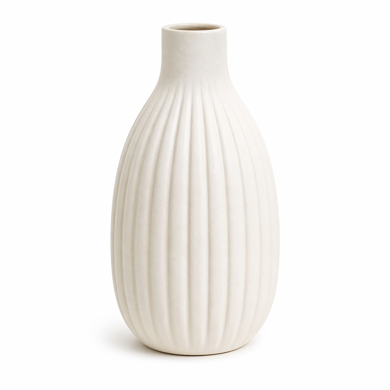 Aurora Ribbed Ceramic Vase