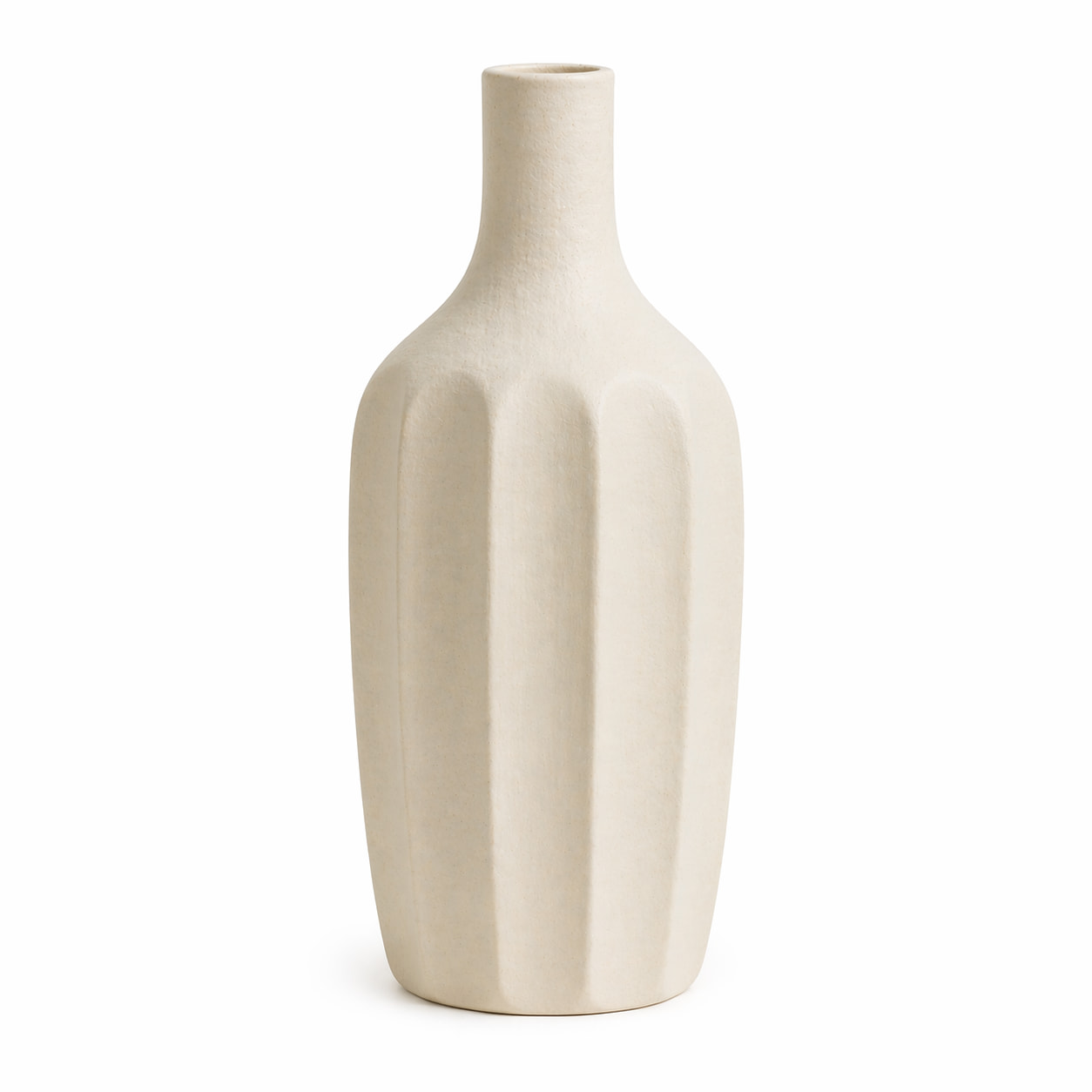 Ivory Column Ceramic Vase