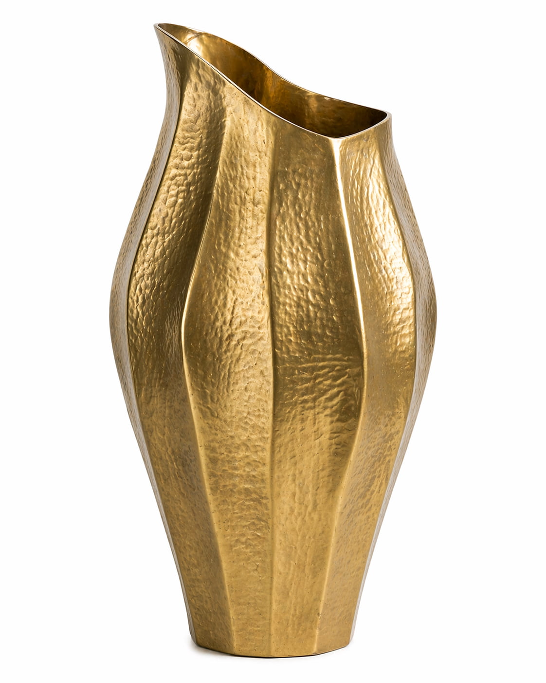 Golden Sculpt Metal Vase