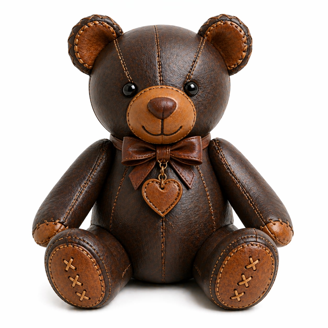 Vintage Leather Craft Teddy (40cm)