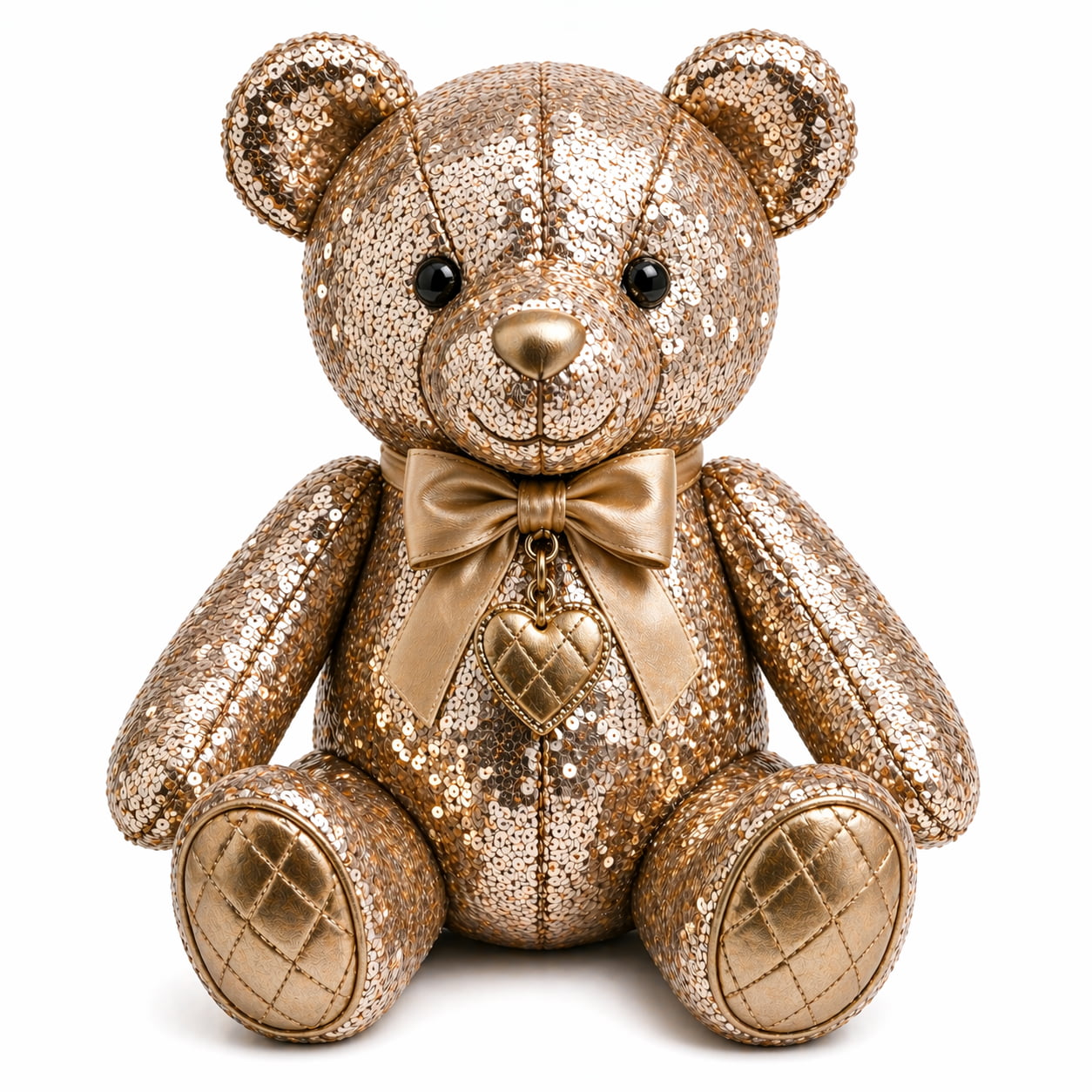 Champagne Luxe Sequin Teddy (40cm)