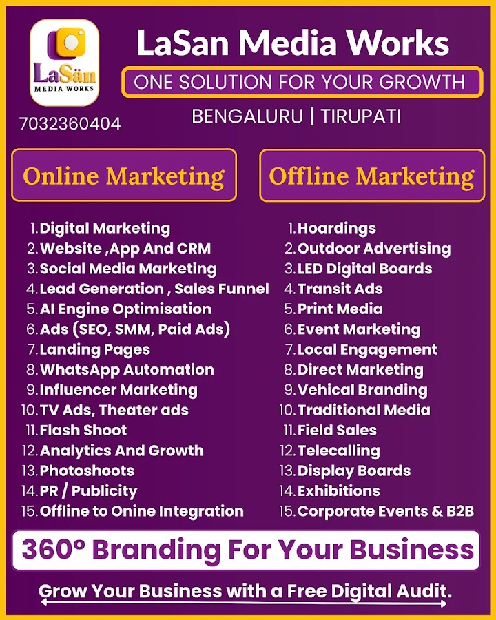 LaSan Media Works - Digital Marketing Company in Tirupati