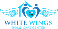 mrkz wayt wynjz llraaya alHome White wings home care center logo